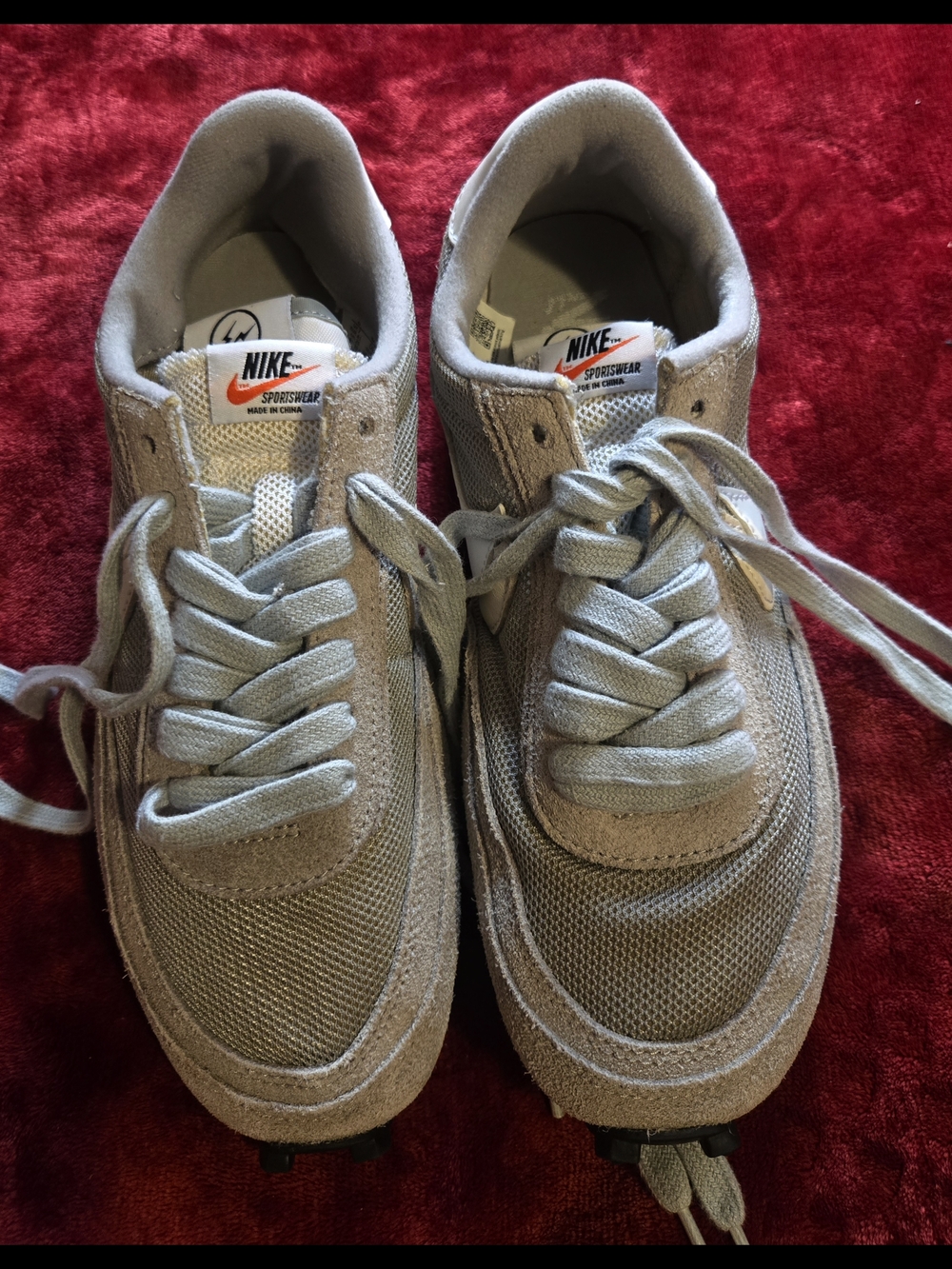 Nike Sportswear Gray Suede & Mesh Sneakers